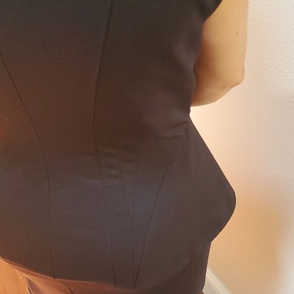 VEUC Ted Baker Black Dress w/Structured Stitching - Picture 10 of 12